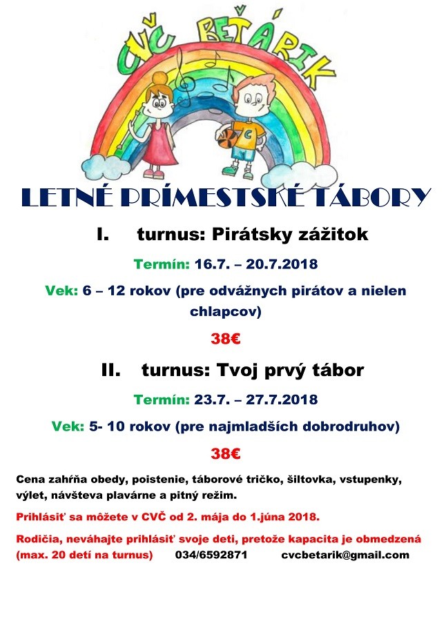 013 - Letné prímestské tábory 2018